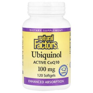 Natural Factors Ubiquinol CoQ10 100 מ"ג - 120 כמוסות רכות