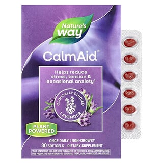 Natures Way CalmAid - לכמוסות לבנדר להרגעה - 30 יח'