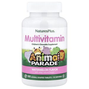 NaturesPlus Animal Parade - מולטי ויטמין לילדים בטעם אבטיח