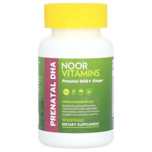 Noor Vitamins - DHA+ג'ינג'ר לנשים בהריון - 30 כמוסות