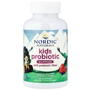 Nordic Naturals Kids פרוביוטיקה - גומי בטעמי פירות, 60 יח'