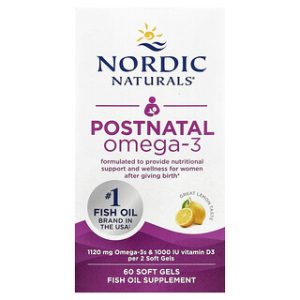 Nordic Naturals Postnatal Omega-3 - כמוסות רכות לימון