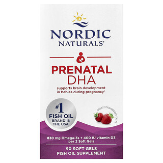 Nordic Naturals Prenatal DHA תות - 90 כמוסות רכות