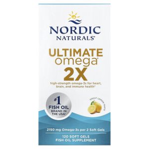 Nordic Naturals Ultimate Omega 2X - שמן דגים לימון 120 כמוסות