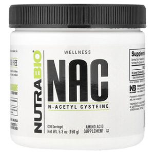 NutraBio NAC - תוסף תזונה לניקוי רעלים - 150 גרם