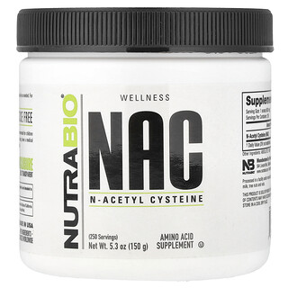 NutraBio NAC - תוסף תזונה לניקוי רעלים - 150 גרם