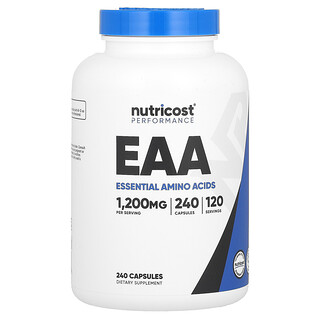 Nutricost EAA 240 כמוסות - תמיכה באימון וביצועים