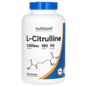 Nutricost L-Citrulline 180 כמוסות - תוסף תזונה 750 מ"ג