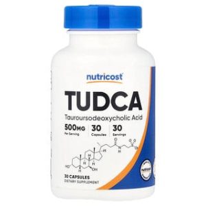 Nutricost TUDCA 500 מ"ג - 30 כמוסות - תמיכה לכבד