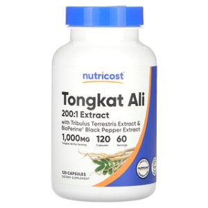 Nutricost Tongkat Ali - 120 כמוסות - לשיפור האנרגיה