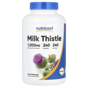 Nutricost גדילן מצוי 1000 מ"ג - 240 כמוסות - בריאות הכבד