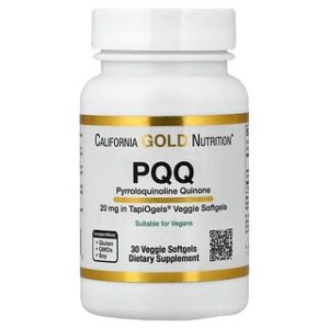 PQQ California Gold Nutrition - תוסף תזונה 30 כמוסות