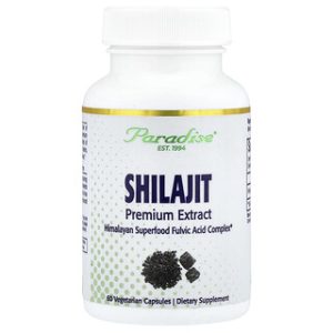Paradise Herbs Shilajit Premium - תמצית איכותית 60 כמוסות