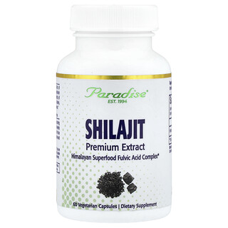 Paradise Herbs Shilajit Premium - תמצית איכותית 60 כמוסות