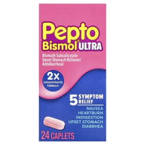 Pepto Bismol Ultra - 24 קפליות - הקלה מהירה לבטן