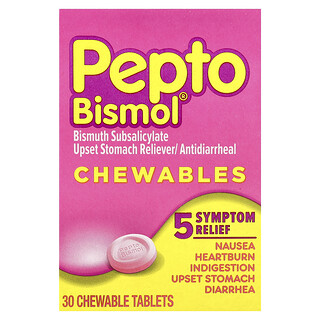 Pepto Bismol לעיס 30 טבליות - הקלה מהירה על כאבי בטן