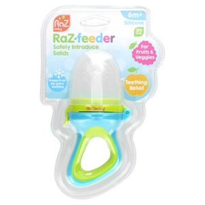 Razbaby Raz-Feeder 6m+ כחול-ירוק-מאכיל ראשון לתינוק