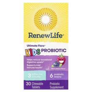 Renew Life Kids Probiotic Berry-licious - 30 טבליות
