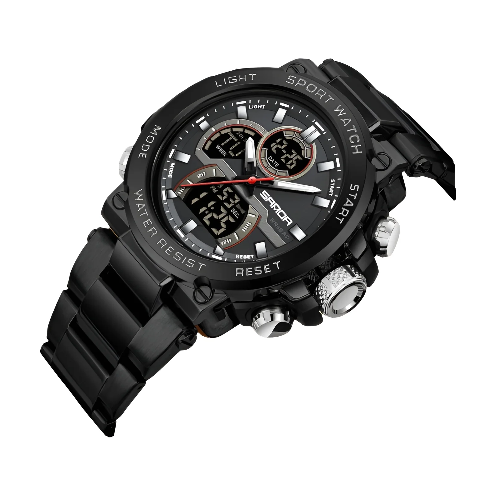 SANDA 6183 שעון גברים אלקטרוני- עמיד במים וסטייל