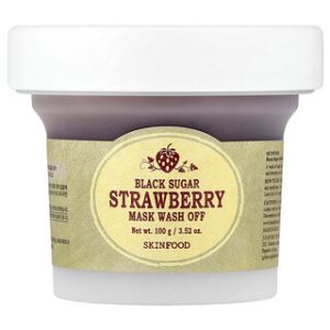 SKINFOOD - מסכת סוכר שחור לפנים תות - 100 גרם