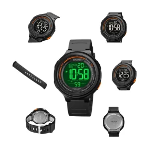 SKMEI שעון ספורט דיגיטלי עמיד למים לגבר-אישה