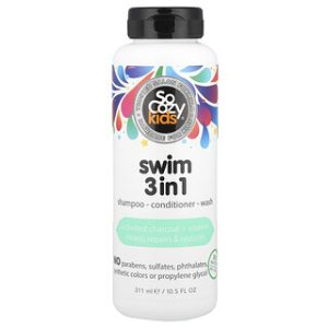 SoCozy Kids Swim 3 ב-1, שמפו, מרכך וסבון גוף