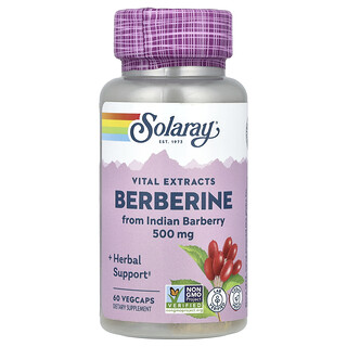 Solaray Berberine 500 מ"ג - תוסף תזונה 60 כמוסות
