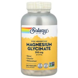 Solaray Magnesium Glycinate - ספיגה גבוהה - 240 כמוסות