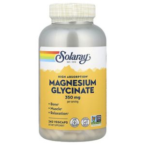 Solaray Magnesium Glycinate - ספיגה גבוהה - 240 כמוסות