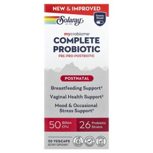 Solaray Mycrobiome Probiotic Postnatal - 30 כמוסות