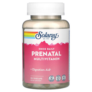 Solaray Prenatal Multivitamin - 90 כמוסות - בריאות בהריון