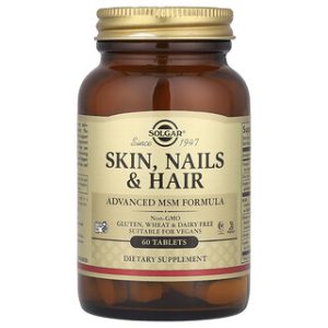 Solgar Skin Nails & Hair MSM - ויטמינים לשיער עור וציפורניים