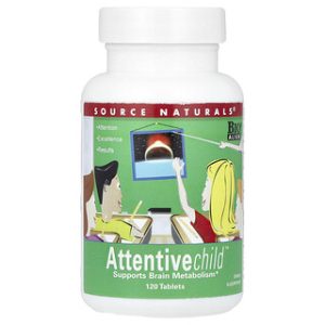 Source Naturals Attentive Child - תוסף תזונה לילדים 120 טבליות