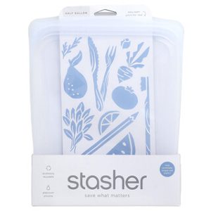Stasher - שקית סיליקון רב פעמית למזון - חצי גלון