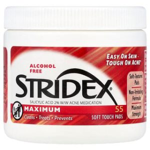 Stridex Maximum - פדים לניקוי פנים ללא אלכוהול
