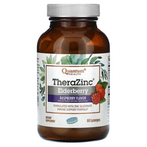 TheraZinc Elderberry- גלולות מציצה בטעם פטל - 60 יחידות