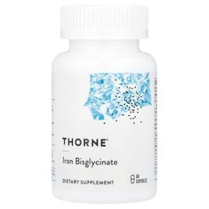 Thorne Iron Bisglycinate 60 כמוסות - ברזל עדין ואיכותי