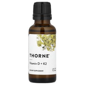 Thorne Vitamin D+K2 - תוסף ויטמין D ו-K2 - 30 מ"ל