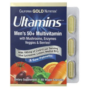 Ultamins לגברים 50+ - מולטי ויטמין מקיף , 60 כמוסות