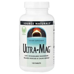 Ultra-Mag Source Naturals - מגנזיום לתמיכה בגוף - 120 טבליות