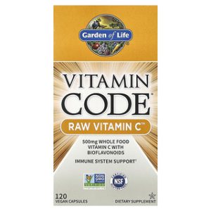 Vitamin C טבעי RAW , Garden of Life - 120 כמוסות טבעוניות