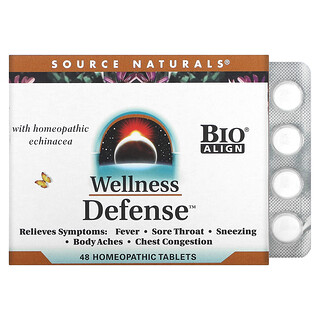Wellness Defense - טבליות הומיאופתיות לחיזוק , Source Naturals