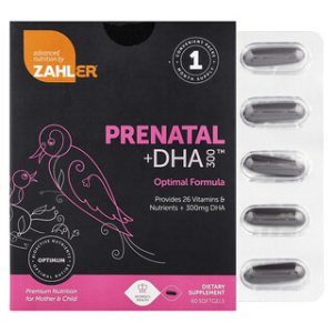 Zahler Prenatal + DHA 300 - ויטמינים לנשים בהריון 60 כמוסות