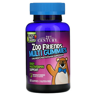 Zoo Friends Multi Gummies - ויטמינים לילדים 60 יחידות