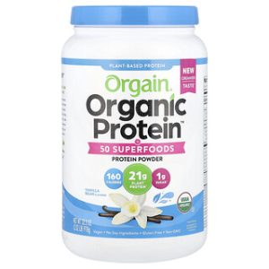 אבקת חלבון אורגנית Orgain - וניל, 50 סופר פודס