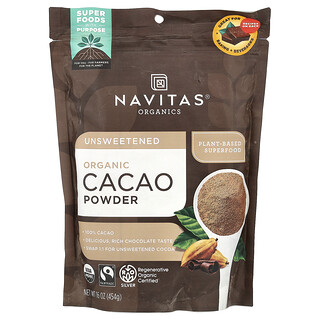 אבקת קקאו אורגני Navitas Organics - 454 גרם