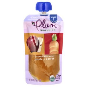 אוכל תינוקות אורגני תפוח וגזר - Plum Organics 6+ חודשים