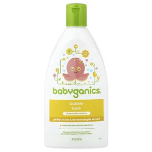 אמבט בועות לתינוק Babyganics - קמומיל ורבנה 591 מ"ל
