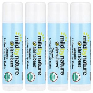בלם שפתיים אורגני Mild By Nature - 4 יחידות - ללא טעם