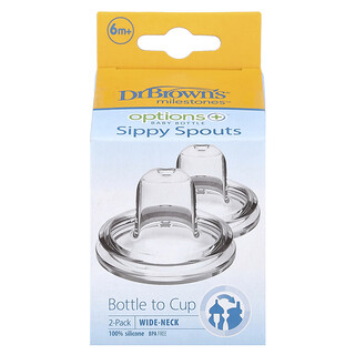 בקבוקי תינוקות Dr. Brown's Options+ עם פטמות סיליקון